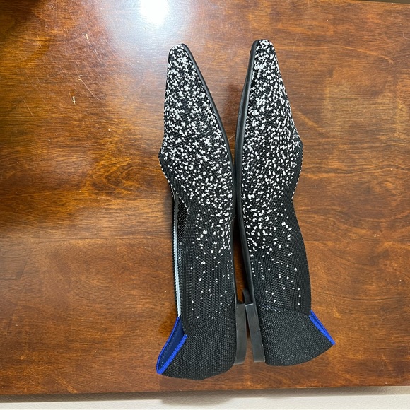 New pointed toe knit black white gradient slip on flats size 8 - Picture 9 of 13